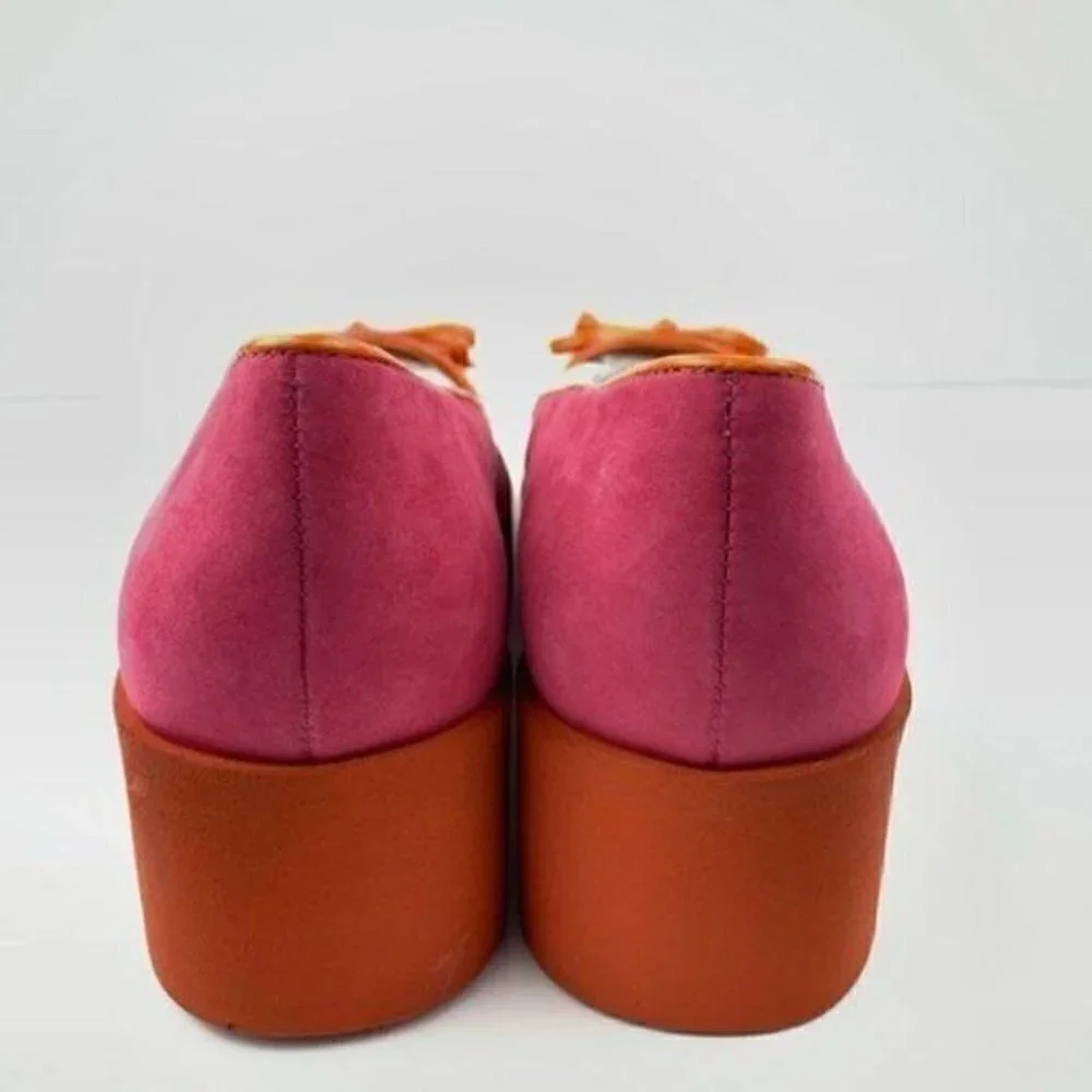 Bernardo Antwerp Platform size 7.5 neon pink suede